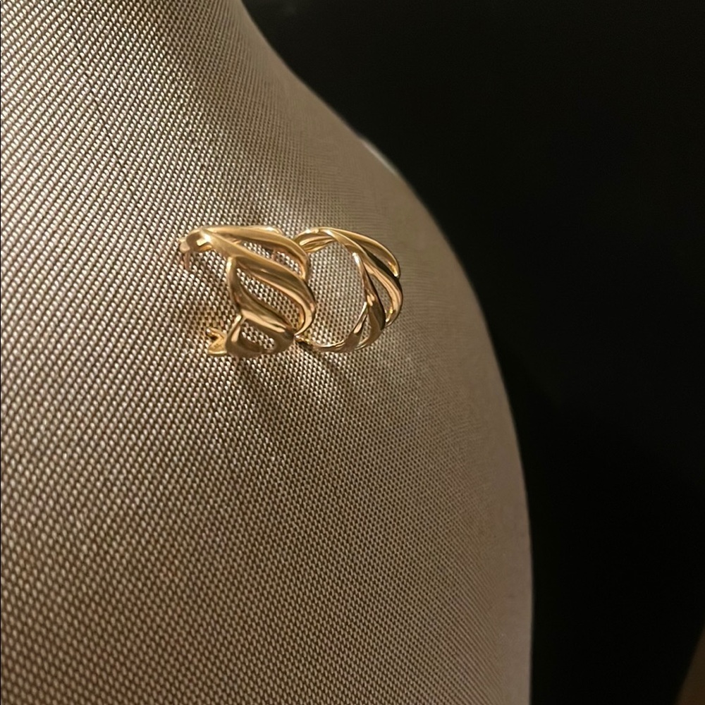 Gold-Tone Spiral Earrings